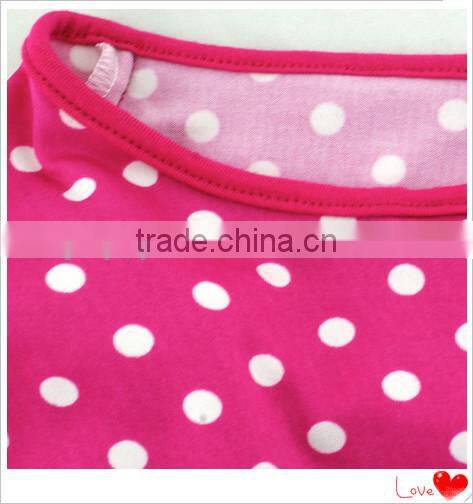 EN 71 Wholesale dog clothes pink dress with white dot for dog