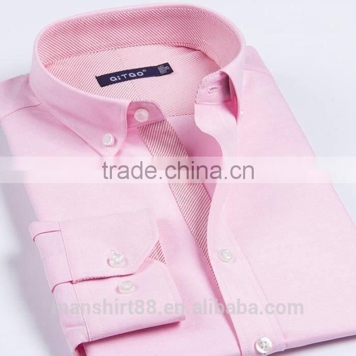 2017 high quality new fashion men button down contrast color oxford dress shirt