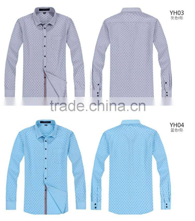 Alibaba long sleeve man's dress fashionable Printed work cotton uniform elongated t shirt