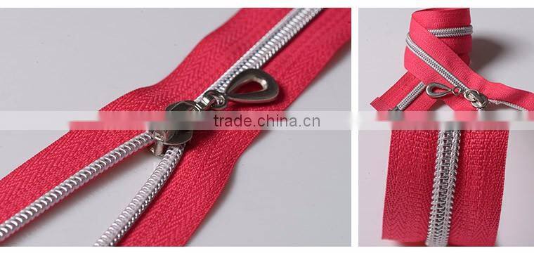 #5 Open end Silver Teeth Nylon Coil Zippers