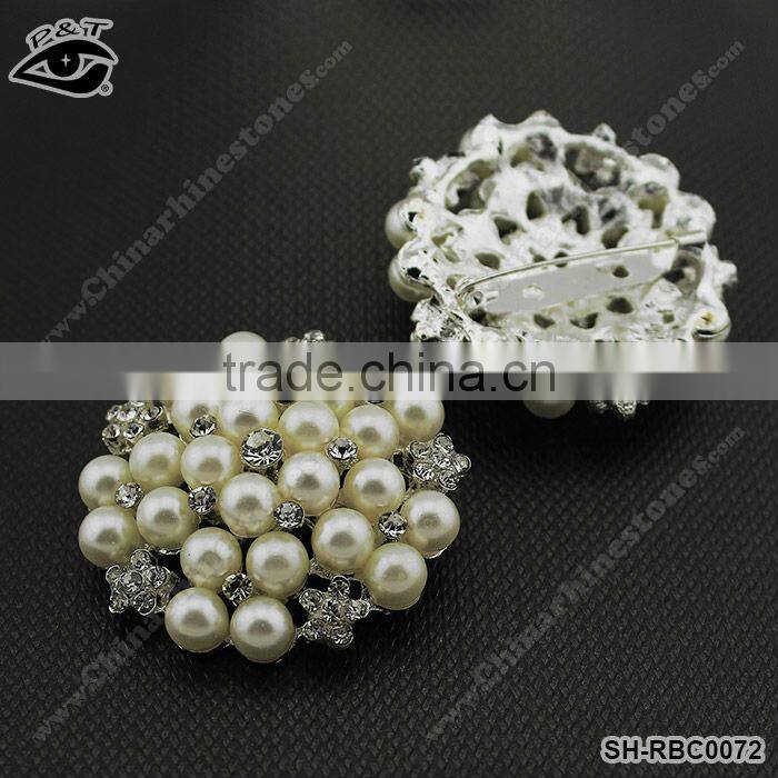 Fashion Rhinestone Pearl Pin Brooches for wedding dress