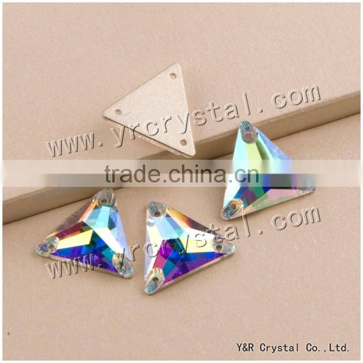 glass crystal stone for dress clear AB sew on sotne for dress