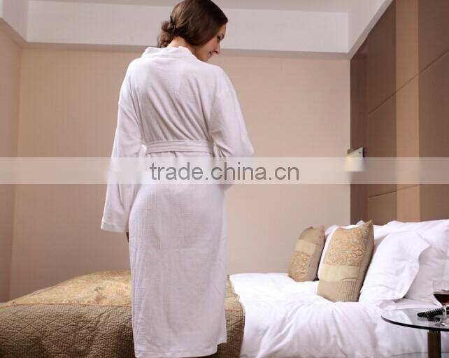 Hotel luxury plus size cotton waffle fabric for bathrobe