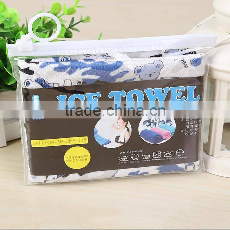 Full color hot transfer print cool ice towel luxury summer ice sport towel
