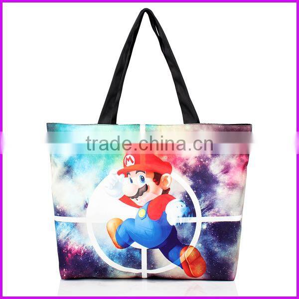 China wholesale digital printing fashion polyester bag for shopping