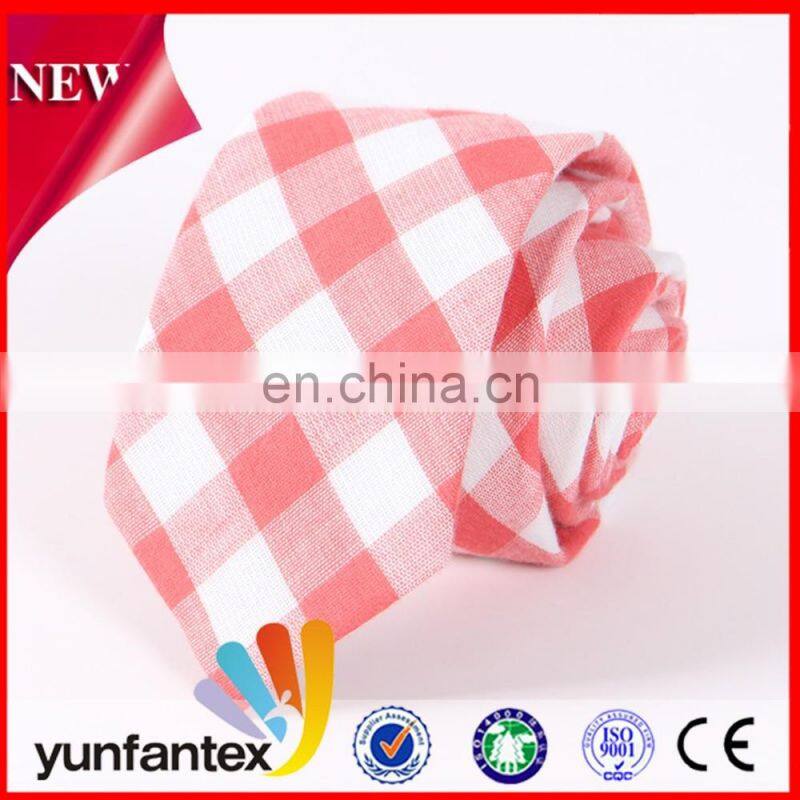 latest fashion design cotton colorful tie for men