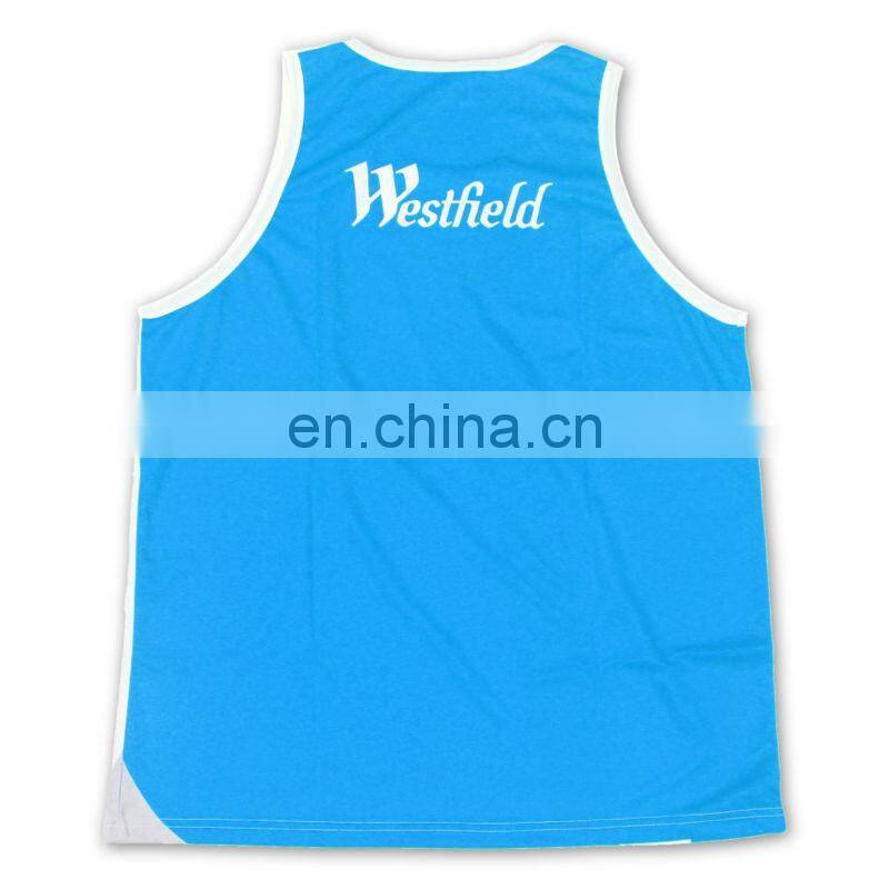 wholesale custom wonderful sublimation sleeveless shirt of basketball