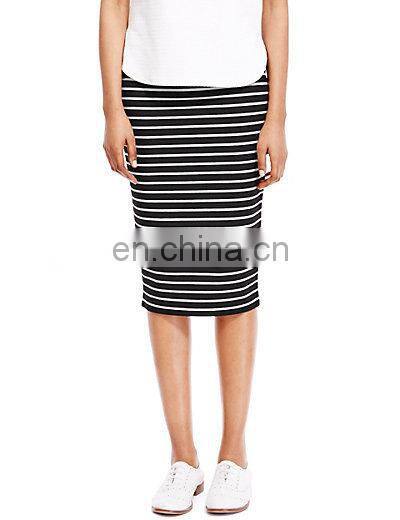 Summer cotton wrap around stripe long wrap skirt