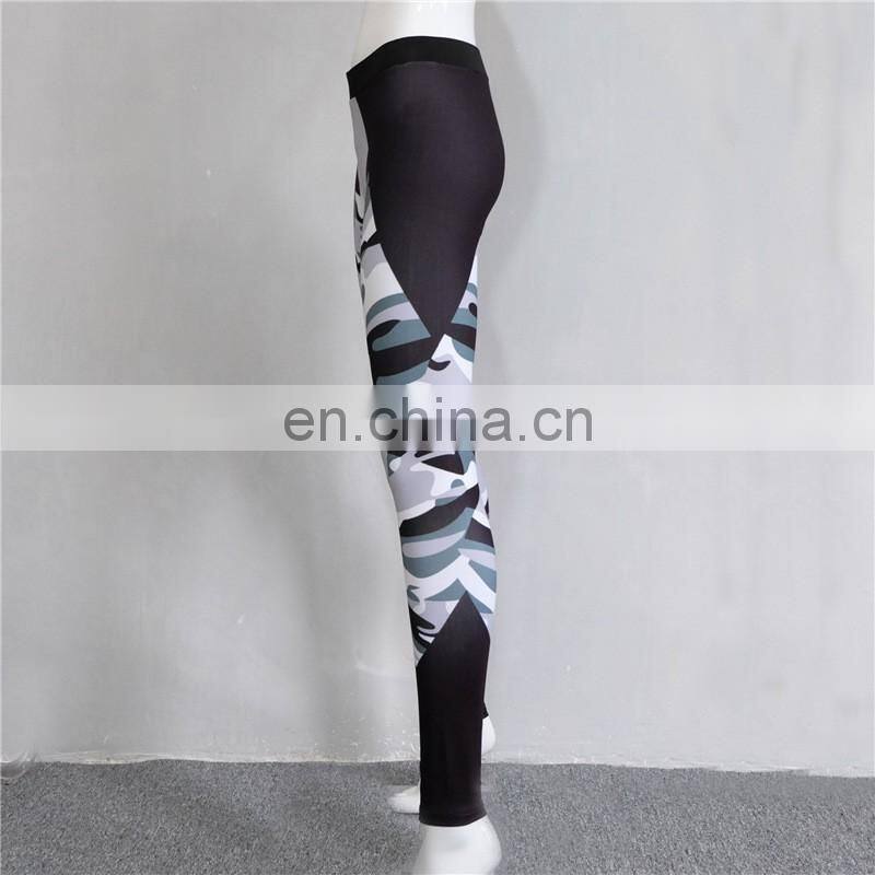 women printed camouflage pattern sports leggings pnats gym clothes girls yoga pants for girls