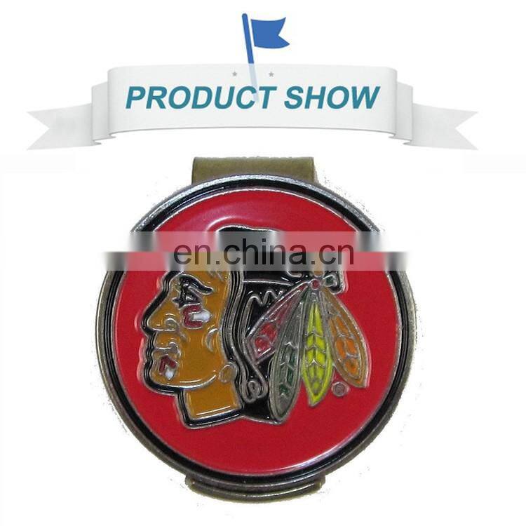 Golf hat clip with golf ball marker magnetic for maket holder