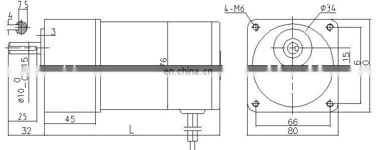 DC Gear Motor 24V 130 W low rpm Electric DC reducer motor BMM234
