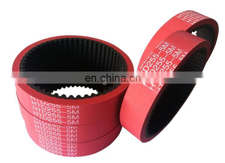 5M Rubber timing belt with 5mm red rubber coated belt industrial belt