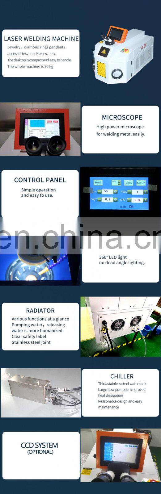 Mini 200W Portable Jewelry Laser Welding Machine Jewelry Gold Silver