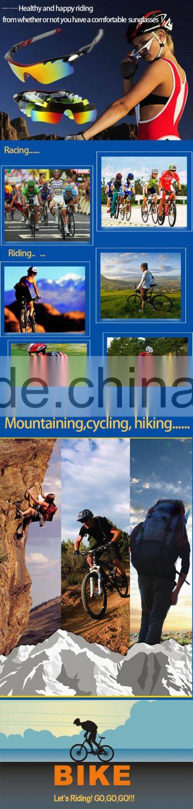 Hottest selling low MOQ color mixing 5 interchangeable lens bicycle sport sun glasses