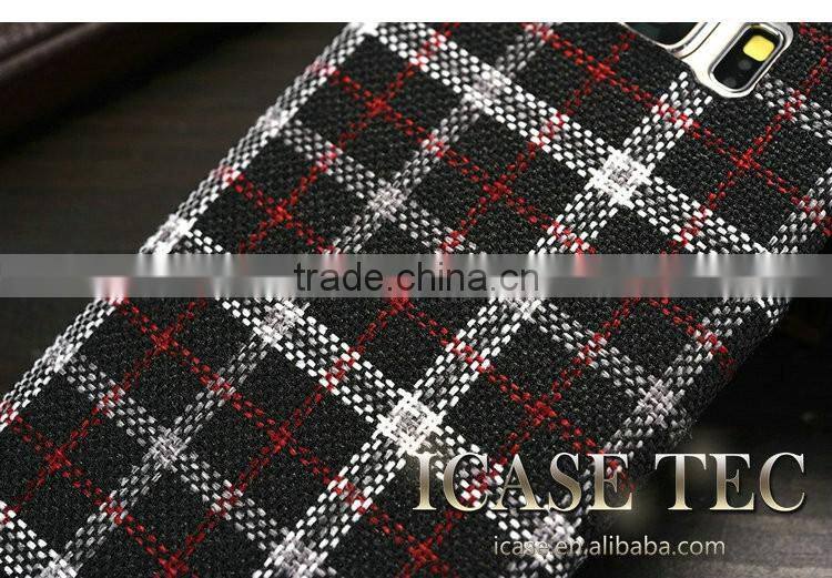 2016 New British Plaid Style Back Cover for Samsung Galaxy S6 Edge Plus, the Soft Cloth for Samsung Galaxy S6 Edge Plus Case