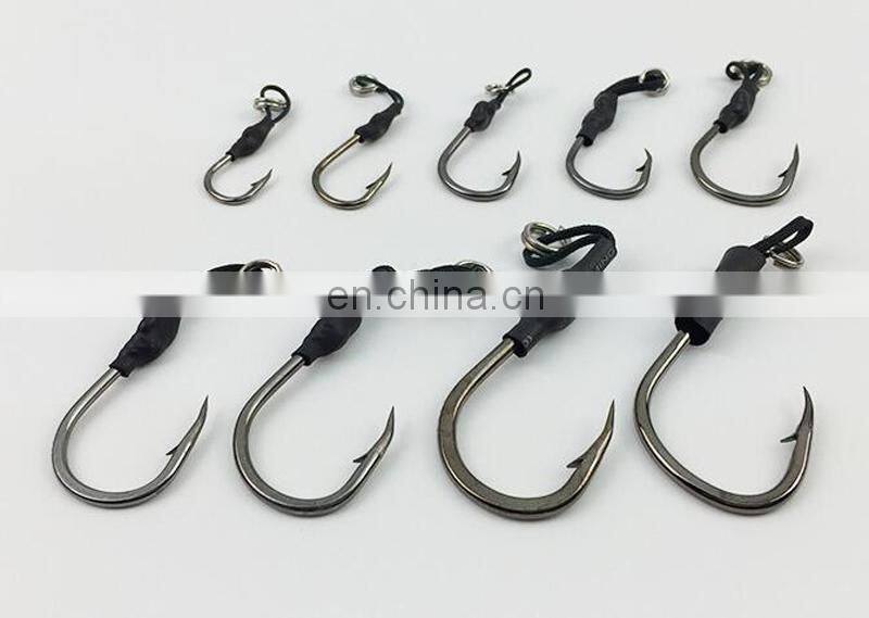 Amazon Super Strong PE Braided Line Saltwater Fishhook Assist Jigging Hook fishing hook with line