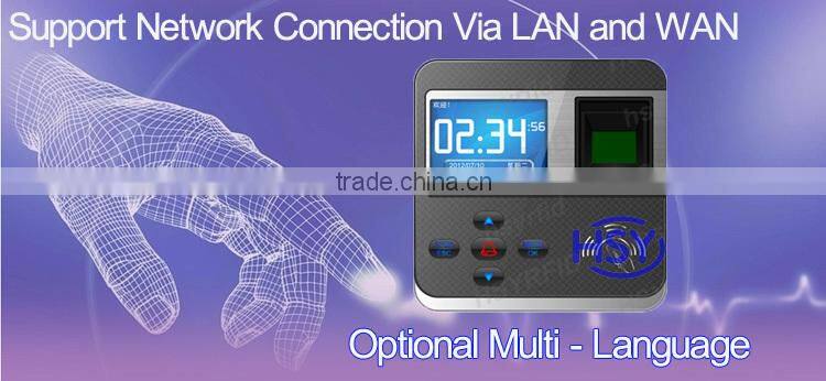 Biometric time attendance for time recorder and fingerprint access control with TCP/IP RS485 USB interface and Software