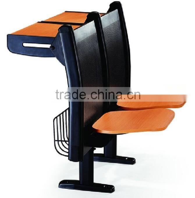 Cheap single metal leg school furniture classroom desk and chair TC-001-E