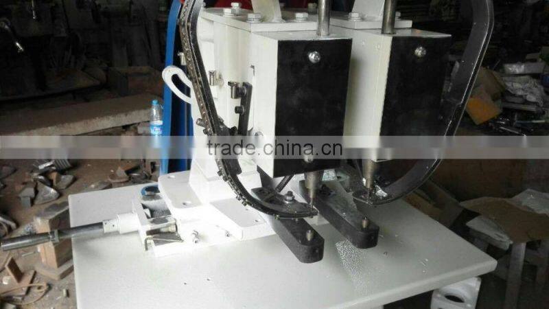 HAS VIDEO 195 Cycles 2 Heads Electric Paper Bag,Non Woven Bag,Shopping Bag Semi Automatic Eyelet Punch Machine