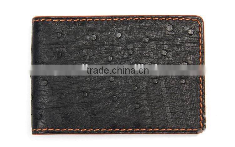Genuine Ostrich Skin Leather Three Pages Driving License Card Holder Driver License Card Bag