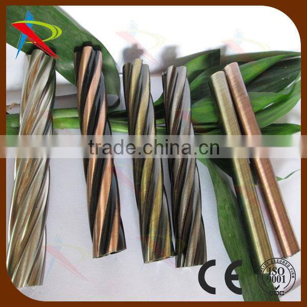 copper color curtain pipe pole iron curtain pole