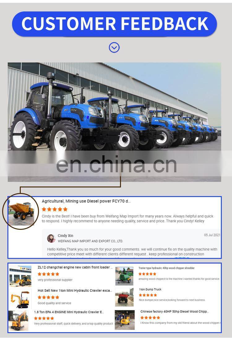 Hot sell Tractor 80hp 4 cylinders engine with front loader and backhoe 80hp tractor