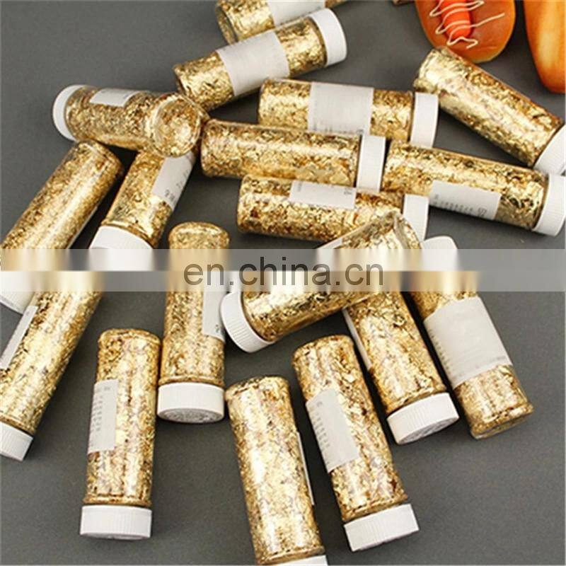 1PCS Edible Grade Genuine Gold Leaf Schabin Flakes 2g 24K Gold Decorative Dishes Chef Art for Cake Decorating Chocolate