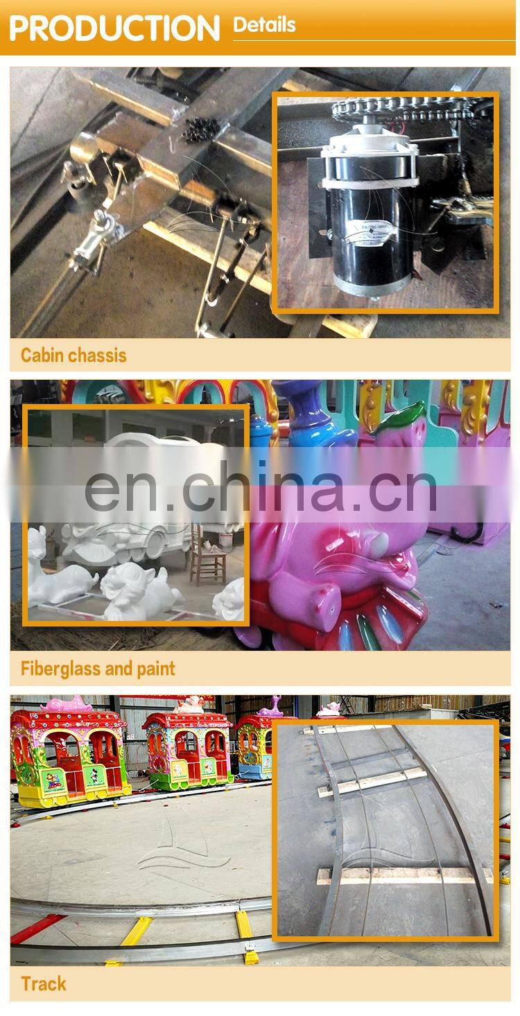 Good factory price cartoons train 16 seats kids electric train rides for parks