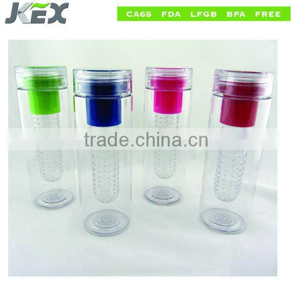 Tritan fruit infusion water bottle with FDA approval