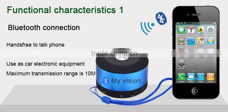 Deep bass outdoor hands free portalbe bluetooth speaker