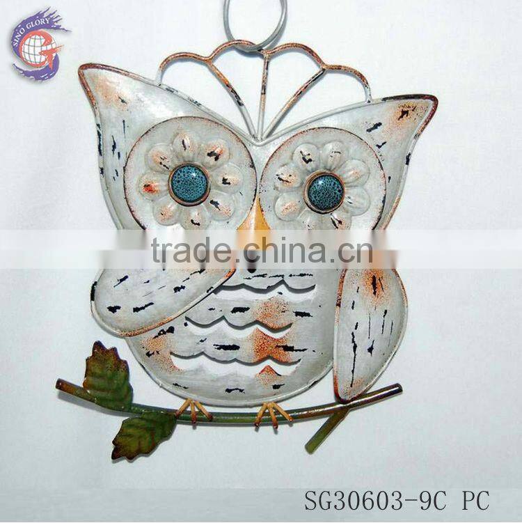 metal owl wall hangings for home decoration