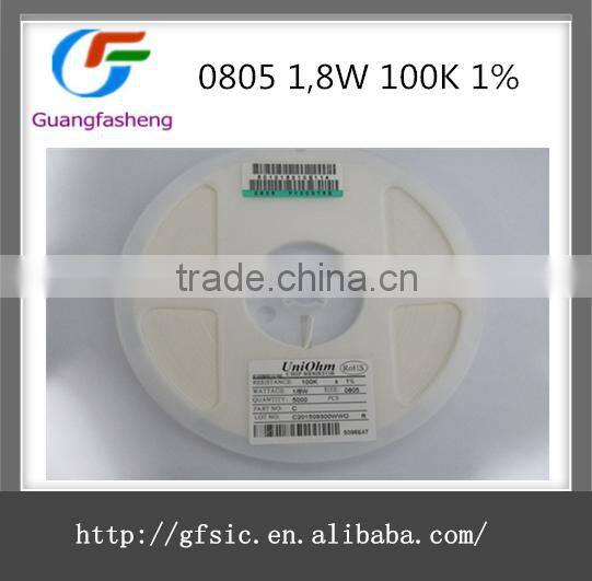 electronics component resititor 0805 1,8W 100K 1%