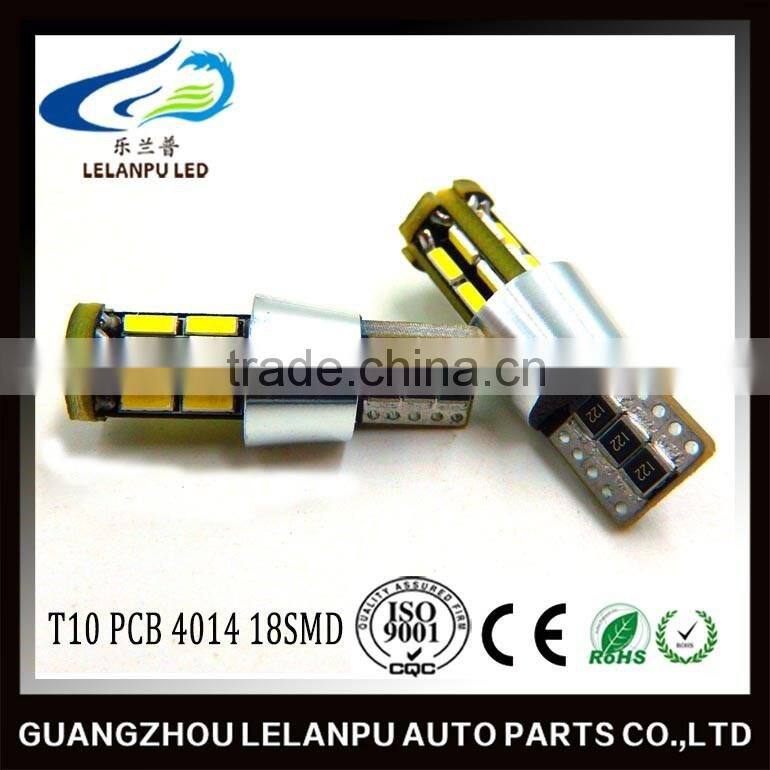 super bright auto led Interior lamp T10 4014 18SMD canbus led light for car