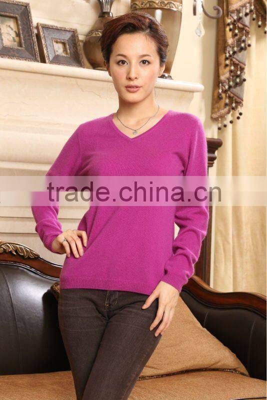 100% pure cashmere jumper/Simple women sweater