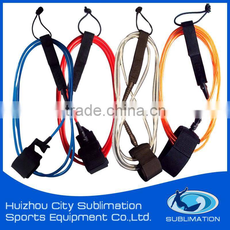 Assorted Color Safety Surf Leashes, Leg Rope With Brass/ Stainless Steel Swivel/Silk Printing Gard, Leg Strap