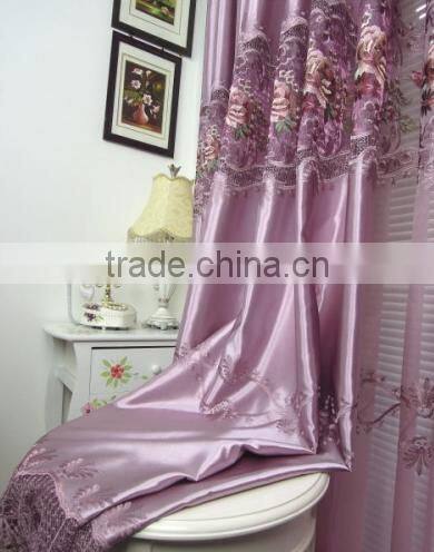 Hot sale embroidered curtain fabric for window living room curtain fabric