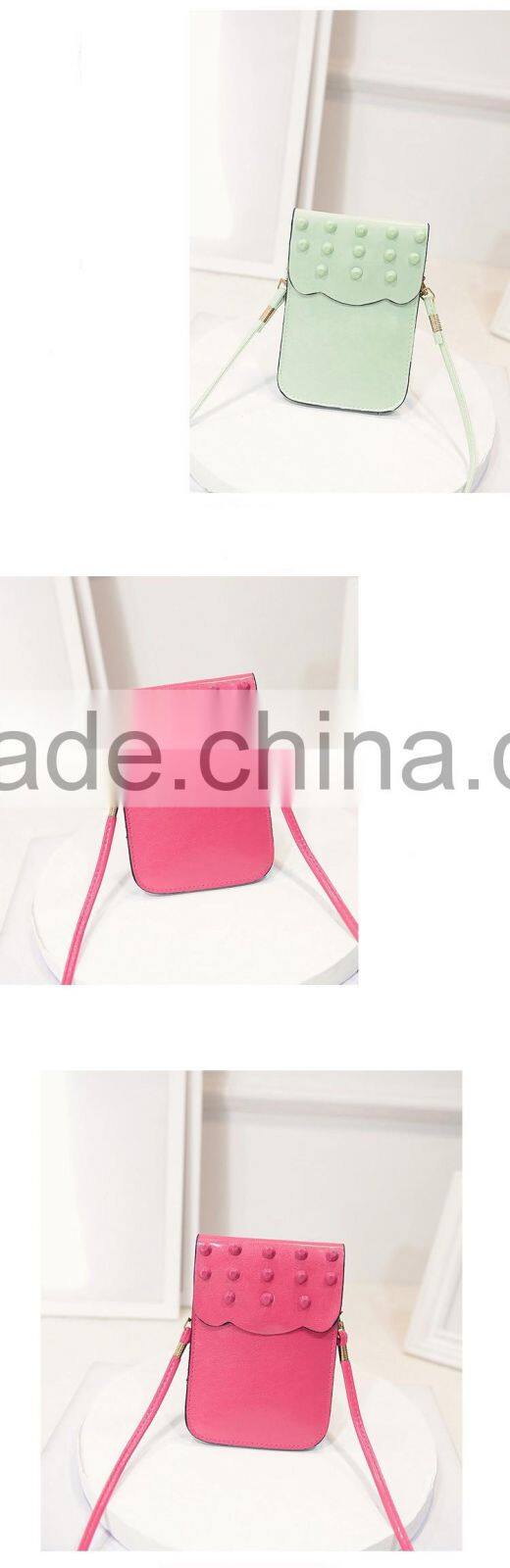 Wholesale lady pu wallet mobile phone bag shoulder bag for cell phone