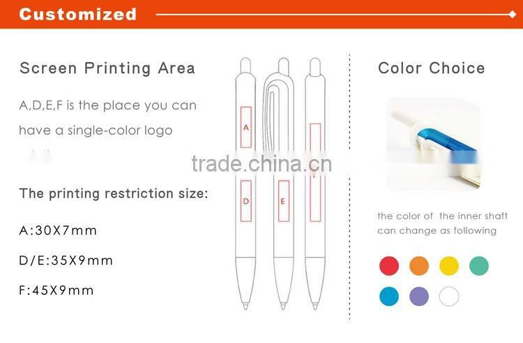 Hot selling wholesale ingenious creative economical classic modern white parker plastic gift pen