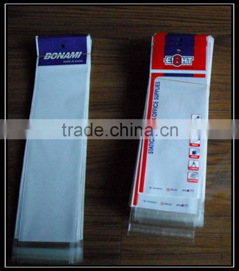 colorfull plastic bags with die cut and header