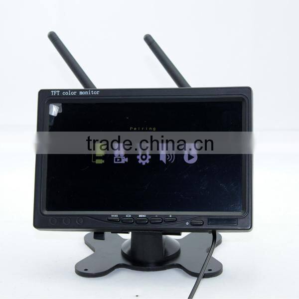 DW-7001-4 7inch digital signal wireless camera system with DVR recording, QUAD function, provide stable, confidential signal