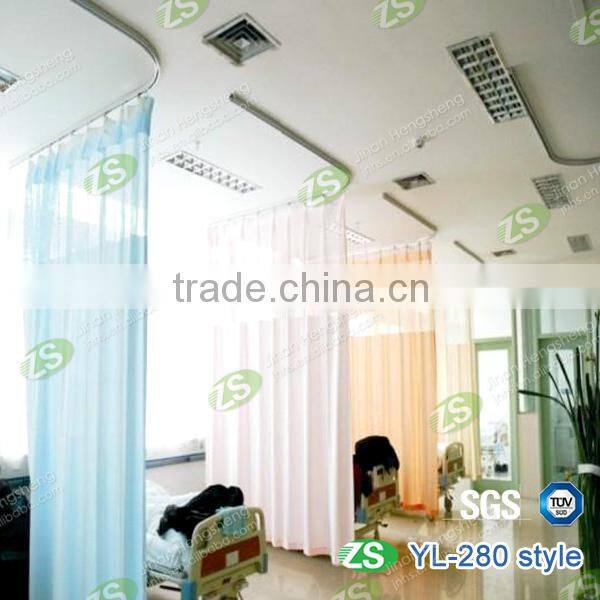 Waterproof Polyester Hospital Ward Embroidered Sheer Curtain with Mesh