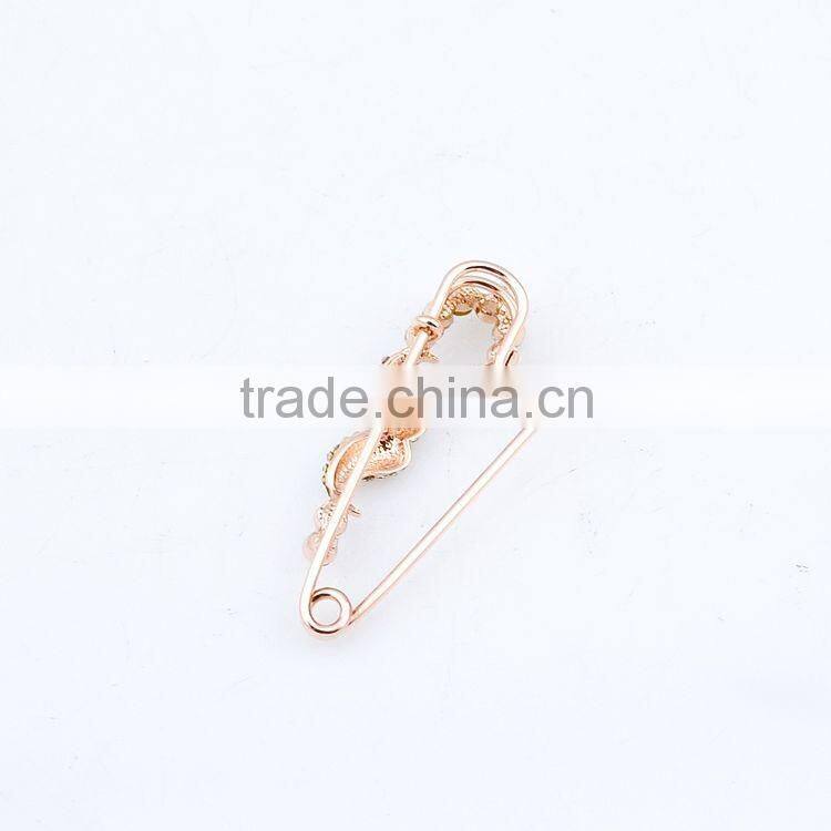 Unique Design Rhinestone And Pearl Mustache Brooches Pin Beard