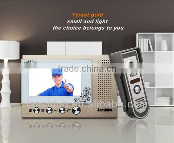 2016 hot sale in Asia 7 inch video interphone system audio door bell