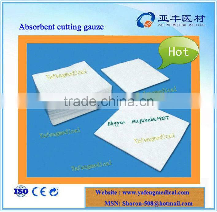 CE and ISO approved absorbent cutting cotton gauze