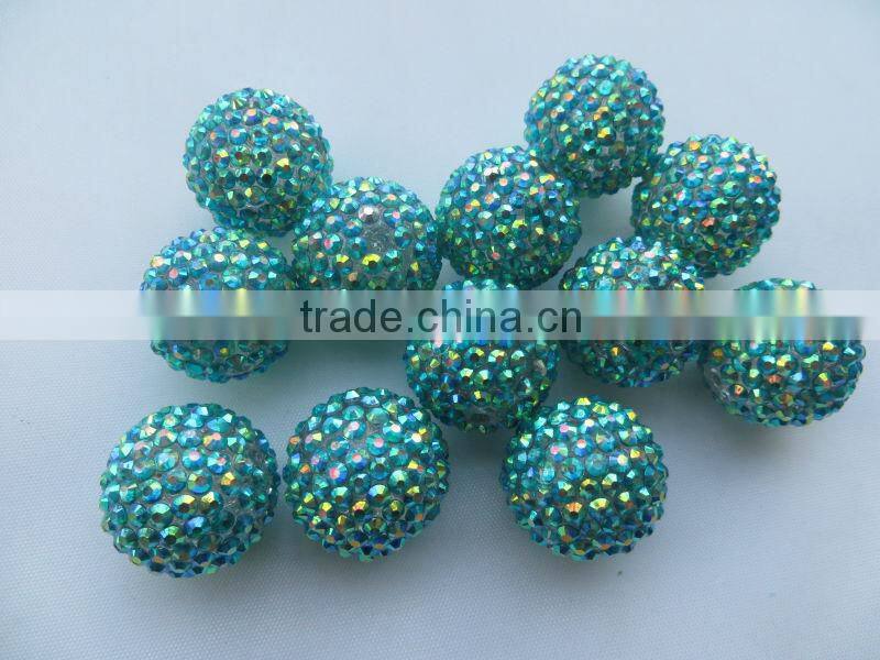 Various size Resin Rhinestone Ball beads Chunky for Jewerly Chunky Kids Necklace Jewelry