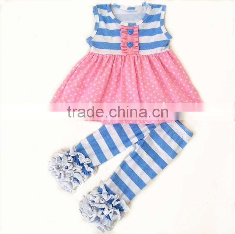 Pearl dress set for baby girls Independent day clothes 4th of july patriotic outfits kid ruffle clothes