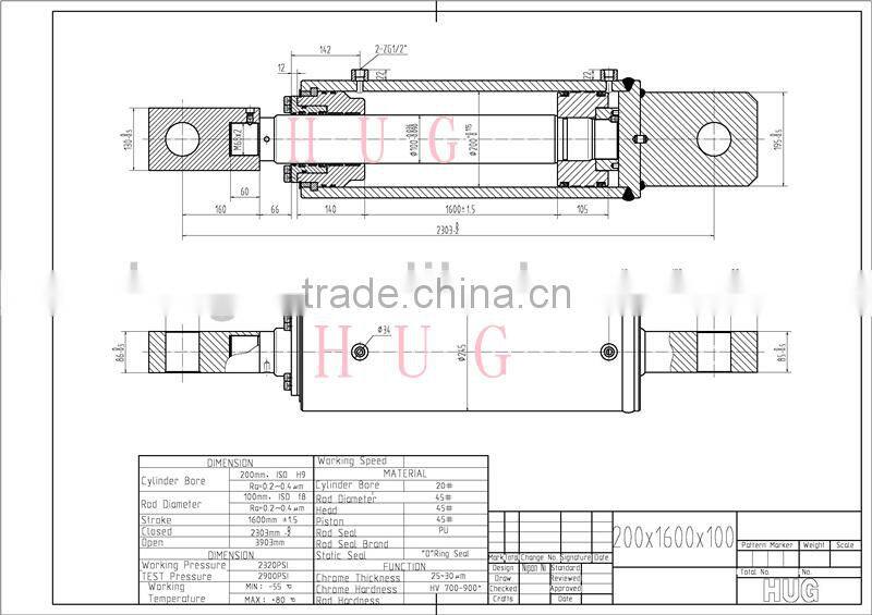 China supplier,Low temperature hydraulic Cylinder for drilling equipment