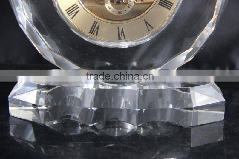 luxury round crystal glass watch glass base business gifts souvienir gifts