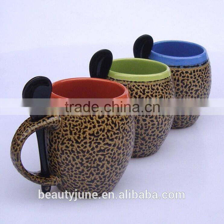 ceramic coffee tea mug mugs cup cups with spoon and handle for promotional gifts