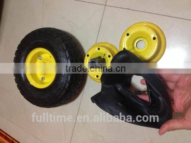 High Quality manufacturer pneumatic garden tires rubber wheelbarrow tire and inner tube 4.10 / 3.50 4